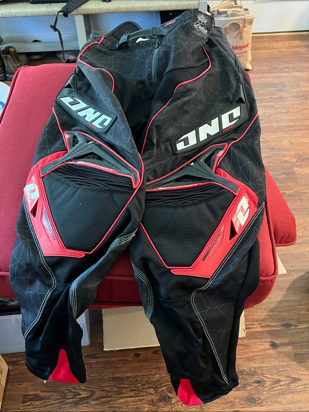 ONE Industries Black and Red MX Pants